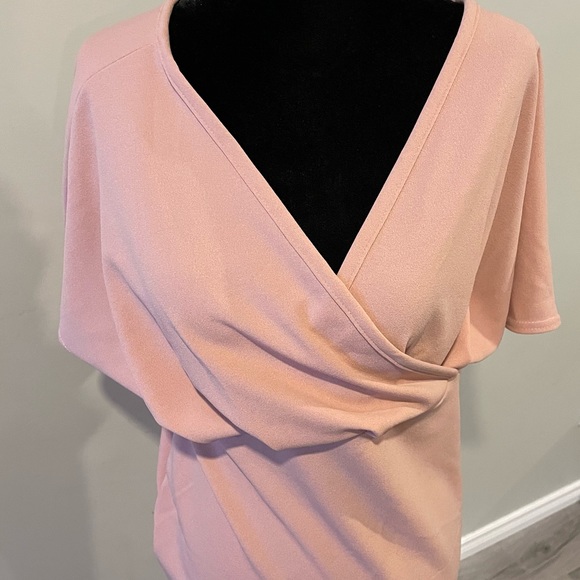 Boohoo Maternity Wrap Tie Waist Midi Bodycon Pink Size 12 - Picture 4 of 11